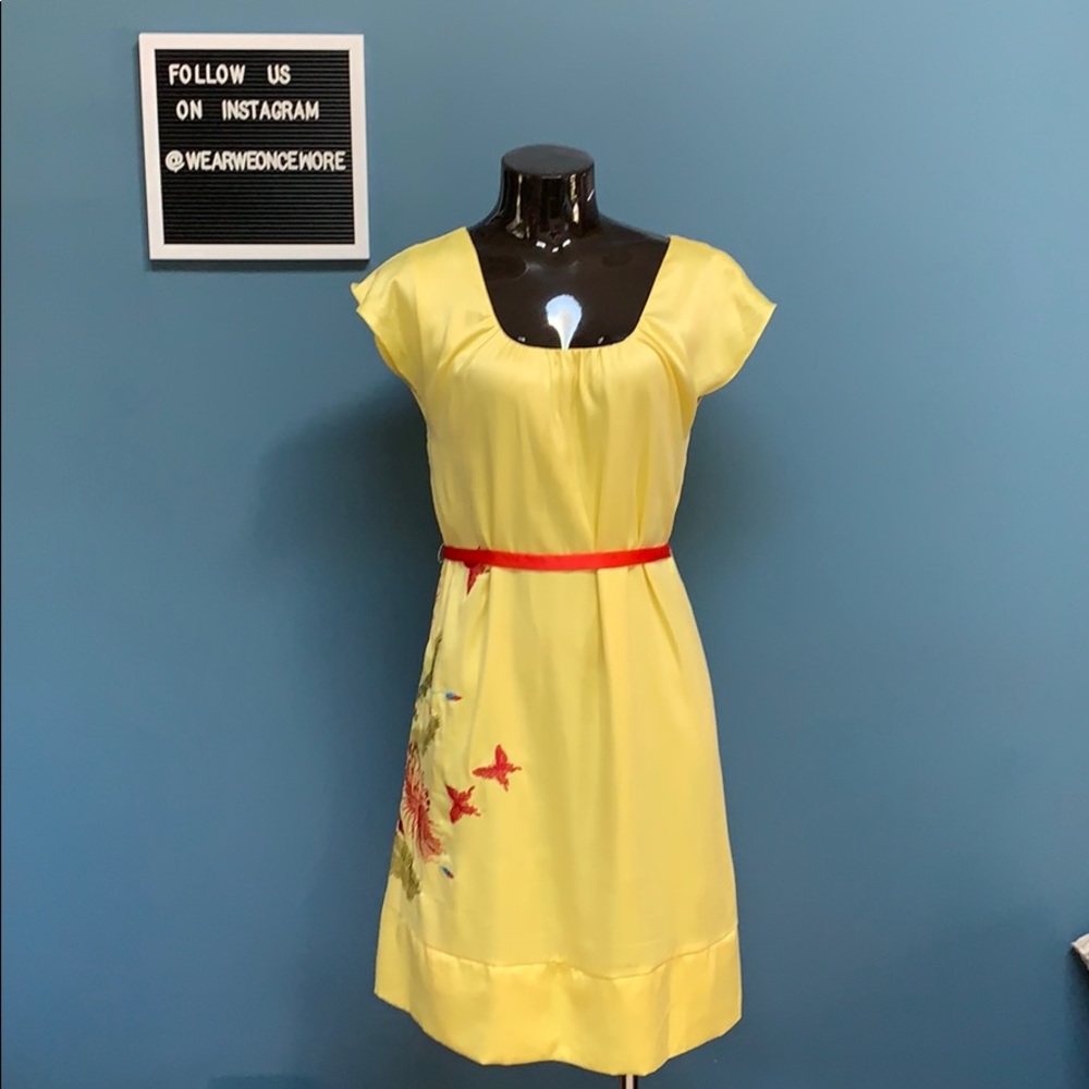 Embroidered Sateen Dress